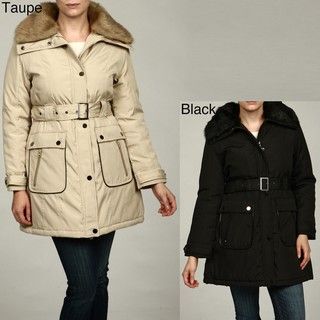 KC Collections Womens Long Hooded Coat FINAL SALE