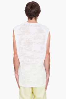 3.1 Phillip Lim White Burnt Out Tank Top for men