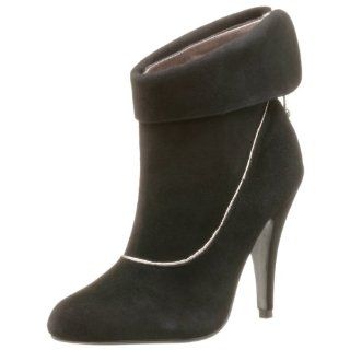  NaNa Womens Waldorf Ankle Boot with Heel,Black Suede,6.5 M Shoes