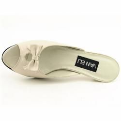 Shura Vaneli Womens Bone Sandals Narrow Peep Toe Shoes (Size 7.5
