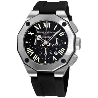 Baume & Mercier Mens Riviera XXL Black Dial Chronograph Watch