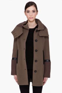 Mackage Leather Trimmed Edna Coat for women