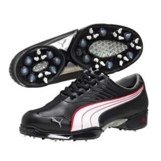Puma Mens Cell Fusion Black/ White Golf Shoes