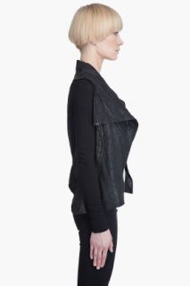 Helmut Lang Cracked Leather Combo Jacket for women