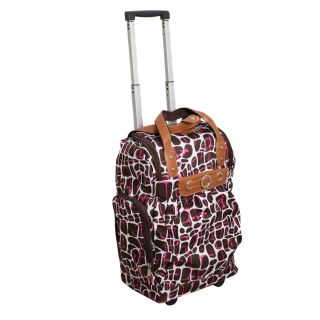 Runway Ladys Lightweight Brown Carry on Rolling Luggage Bag MSRP: $69