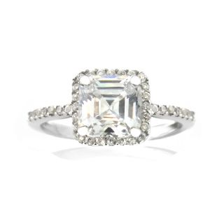 Icz Stonez Sterling Silver 4 1/4ct TGW Cubic Zirconia Engagement style
