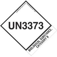 UN3373 Label, With Tab, 2 x 2 3/4