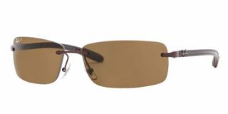 RB8304 Tech 014/83 Brown/Polarized Brown, 61mm Ray Ban Shoes