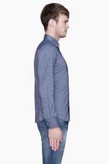 G Star Blue Pinstripe Core Shirt for men