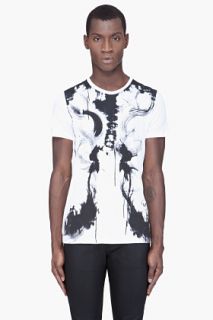 McQ Alexander McQueen White X ray Print T shirt for men