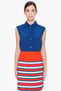 Marc By Marc Jacobs Blue Silk Miro Blouse for women