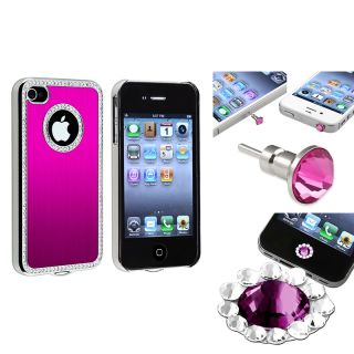 Bling Case/ Home Button Sticker/ Dust Cap for Apple iPhone 4/ 4S