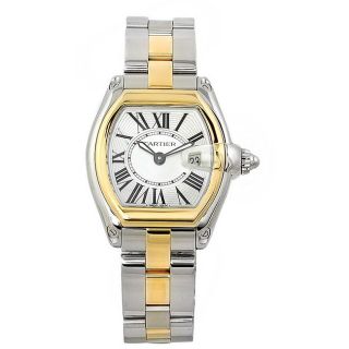 Cartier Womens Roadster 18k Gold and Stainless Steel Watch