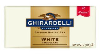 Ghirardelli Chocolate Baking Bar, White Chocolate, 4 Ounce Bars (Pack