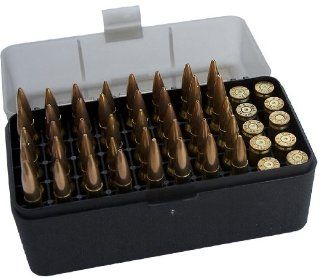 Rifle Ammo Box .222 to .222 Mag (Clear Smoke/Black): Sports & Outdoors