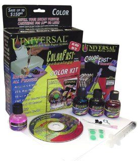 Universal ColorFast Inkjet Refill Kit, Color w/ColorFast