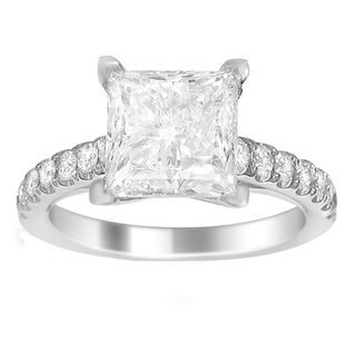 18k Gold 3 5/8ct TDW Certified Diamond Engagement Ring (F G, I1