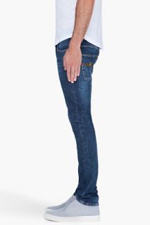 Nudie Jeans Blue Authentic Snake Tape Ted Organic Jeans for men