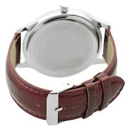 Geneva Platinum Womens Simulated Patent Leather Watch