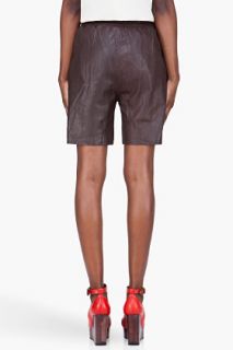 See by Chloé Chocolate Brown Sheepskin Shorts for women