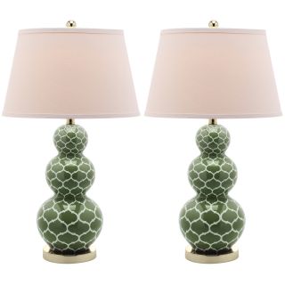 Moroccan Triple Gourd Green 1 light Table Lamps (Set of 2) Today $212