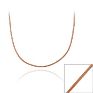 Mondevio Rose Gold over Silver 24 inch Italian Snake Chain Necklace