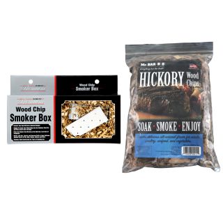 Mr. BBQ Stainless Steel Smoker Box with Hickory Wood Chips Today $21