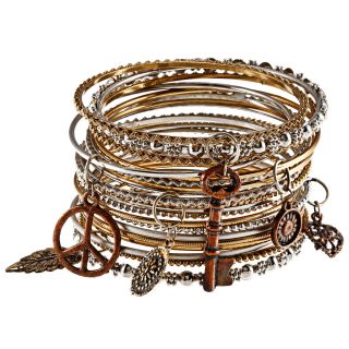 20 piece Mixed Metal Bangles with Charms (India) Was $29.99 Today $