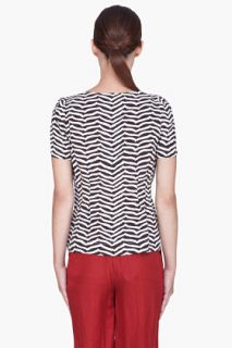 Marc By Marc Jacobs Silk Licorice Striped Blouse for women