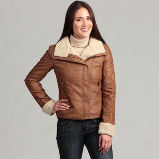 Collezione Womens Faux Leather Jacket