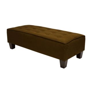 Chocolate Brown Microsuede Tufted Bench Today $144.99