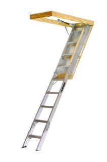 Louisville Ladder AA229GS Elite Aluminum Attic Ladder 350 Pound
