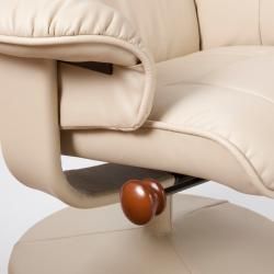Keystone 360 degree Taupe Recliner and Ottoman