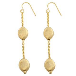 14k yellow gold matte bean dangle earrings today $ 155 99