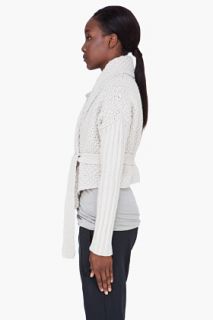 Damir Doma Ivory Kaman Knitted Cardigan for women
