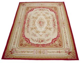 French Aboussan Hand knotted Beige Wool Rug (91 x 121) Was: $1,039