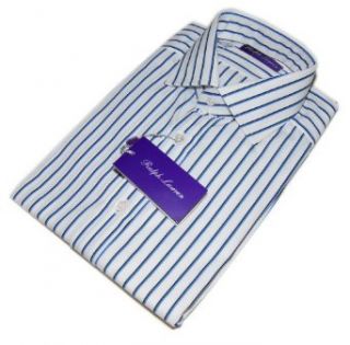 Polo Ralph Lauren Purple Label Mens Dress Shirt Blue White