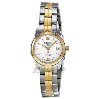 Tissot PR100 White Dial Two tone Ladies Watch T0492102201700 Watches