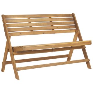 Safavieh Outdoor Luca Brown Folding Bench Today $195.99 Sale $176.39