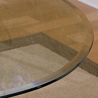 Powell 54 Inch Round Glass Table Top 12mm with 1 Inch