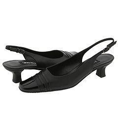 Vaneli Reinilde Black Nappa w/ Black Patent Pumps/Heels