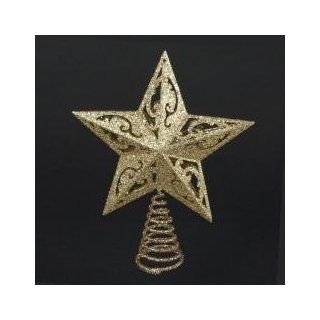 Seasons of Elegance Gold Glittered 5 Point Star Christmas Tree Topper
