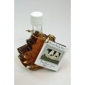 Brown Family Farm Pure Maple Syrup, US Grade A Dark Amber (leaf bottle