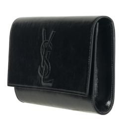 Yves Saint Laurent 203855 Large Black Patent Leather Clutch