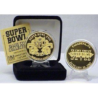 Super Bowl XVII 24kt Gold Flip Coin 