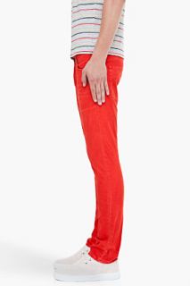 G Star Red 3301 Super Slim Jeans for men