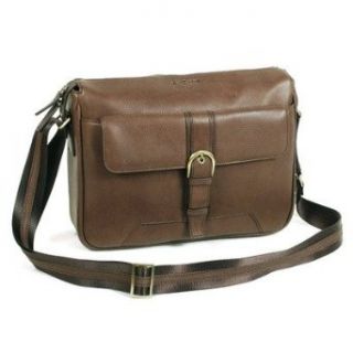 Top Zipper Shoulder Bag with Front Pocket in Brown