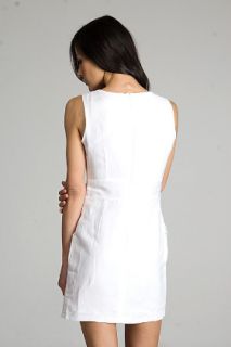 Mk2k  White Linen Shift Dress for women