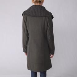 Ci Sono by Adi Juniors Knit Collar Wool Blend Coat