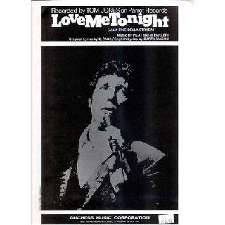  Sheet Music 1969 Love Me Tonight Tom Jones 242: Everything Else